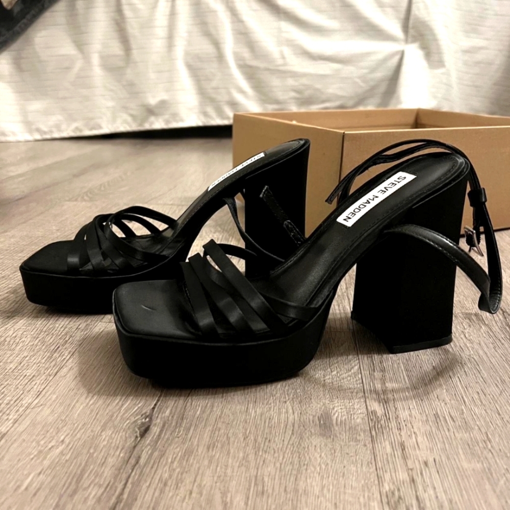 Steve Madden Ankle Strap Block Heels